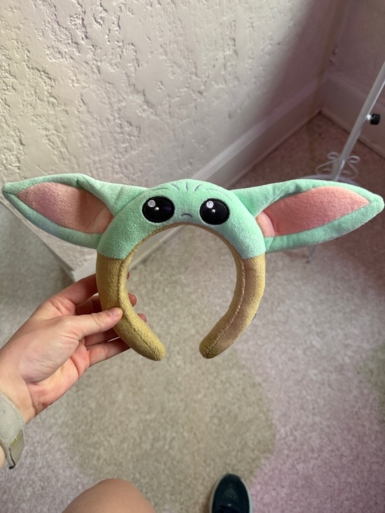 Disney Grogu (Baby Yoda) Plush Headband in Mint Green, Pink and Tan